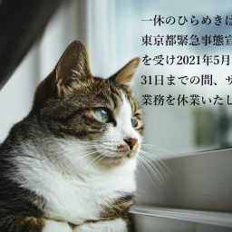 東京都緊急事態宣言延長に伴う休業要請を受け、5月12日より臨時休業のお知らせ